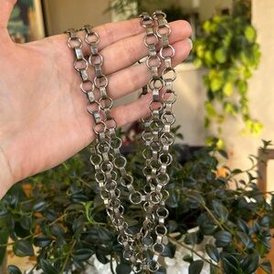 Vintage Silver Tone Chain Necklace